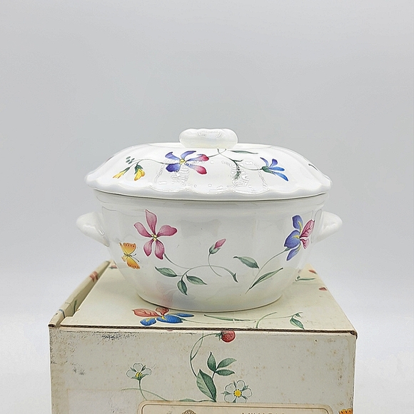 Mikasa Maxima Sorrento Individual Casserole with Lid Original Box Vintage Japan - Picture 1 of 13